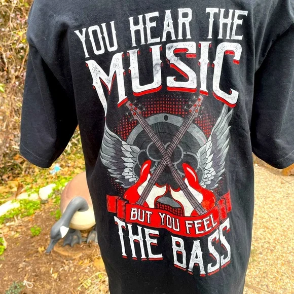 Black, short sleeve, T-shirt, size M - Picture 3 of 3